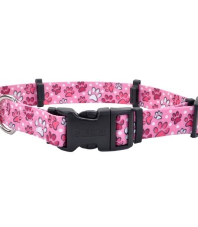 Collar Coastal Huellitas Rosado Talle M