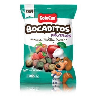 Golocan Bocaditos Frutales Manzana Frutilla 100 Grs