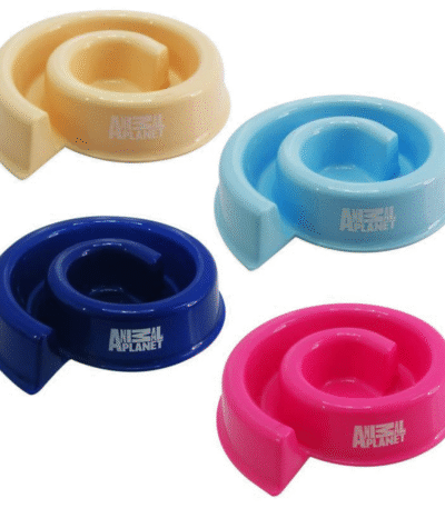 Plato Doble Come Lento Para Mascotas Rozado 18.5Cm