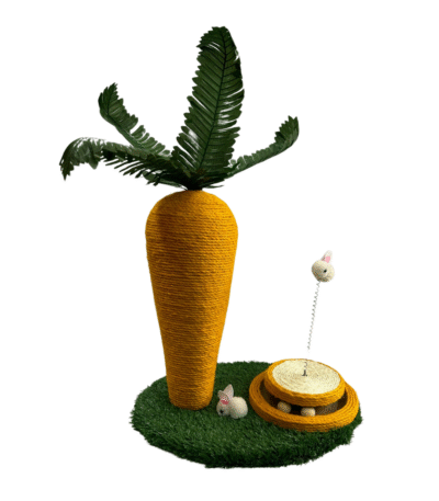 Rascador Zanahoria 39x60 Con Base y Juguete