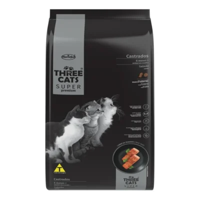 Three Cats Super Premium Adulto Castrado 15 Kg Salmon