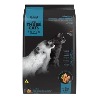 Three Cats Super Premium Bola De Pelo Castrado 10Kg