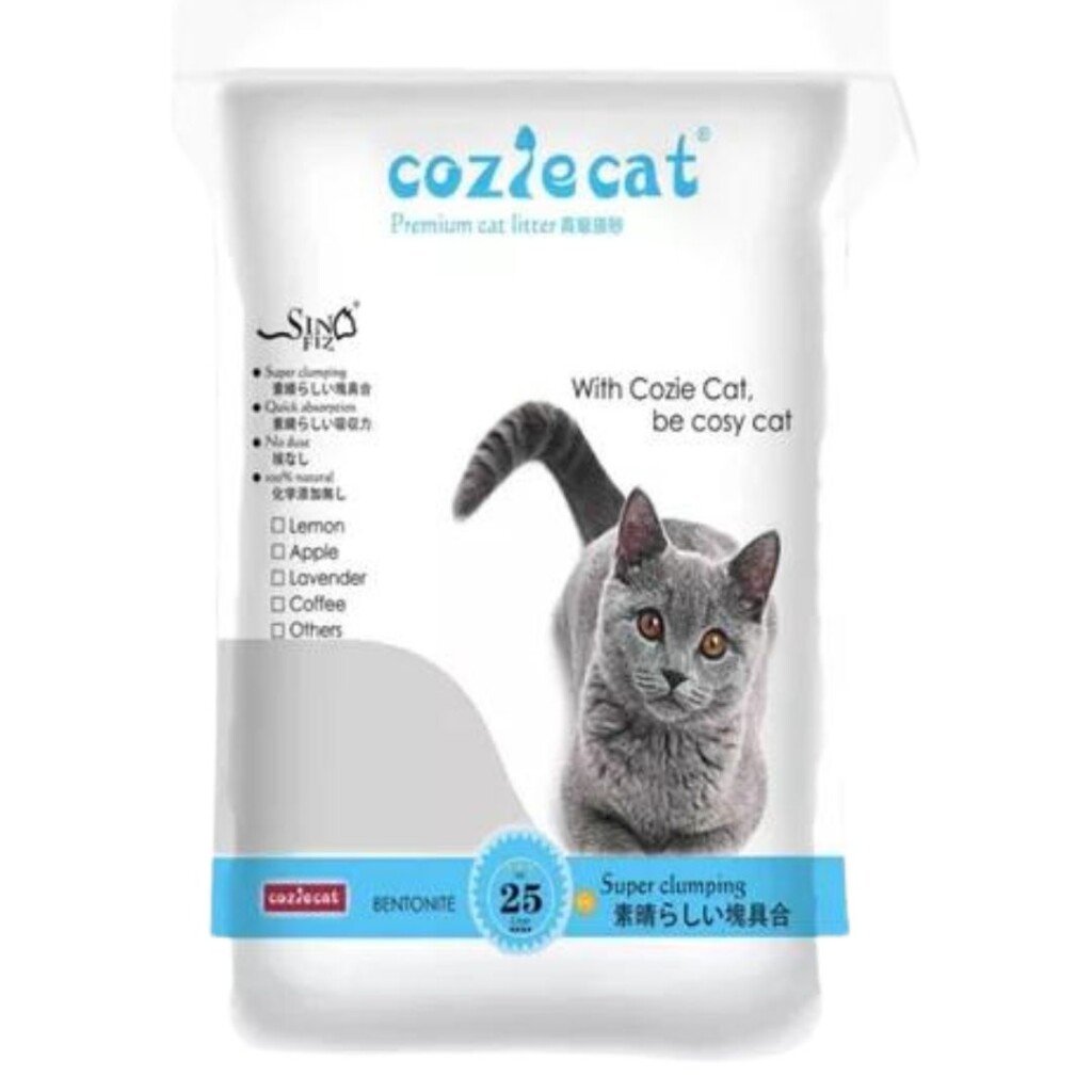 Arena Aglomerante Cozie Cat Sin Aroma 20 Kg