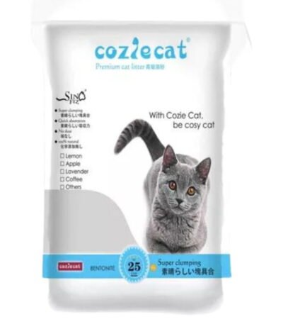 Arena Aglomerante Cozie Cat Sin Aroma 20 Kg