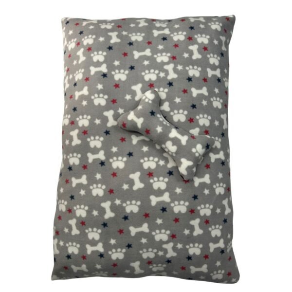 Almohadón Mis Patitas Huellitas Gris