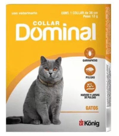Collar Dominal Pulgas y Garrapatas Gato