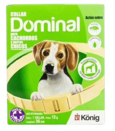 Collar Dominal Pulgas y Garrapatas Perro Chico 36 cm