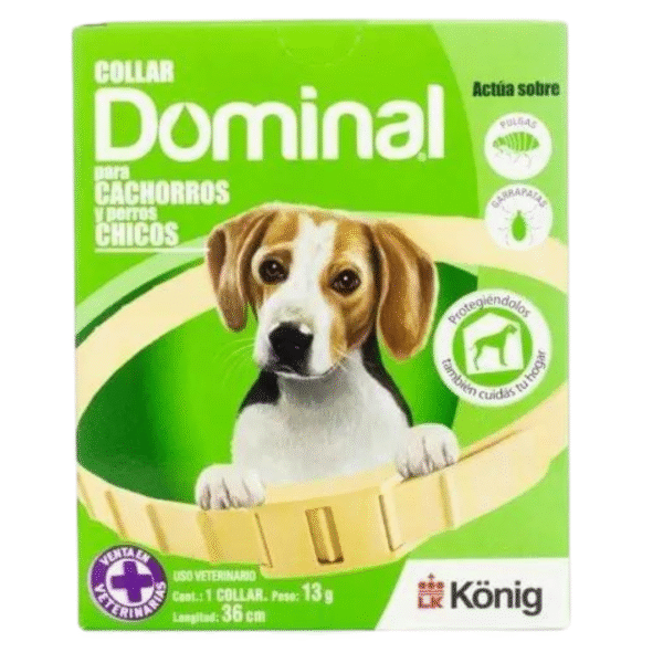 Collar Dominal Pulgas y Garrapatas Perro Chico 36 cm