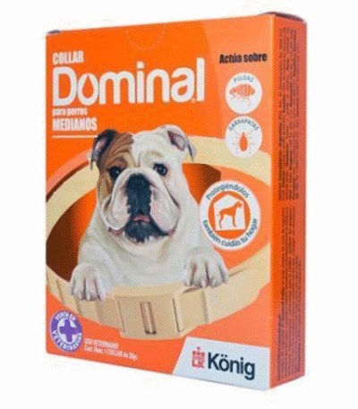 Collar Dominal Pulgas y Garrapatas Perro Mediano