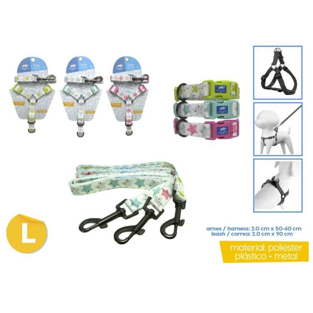 Conjunto Pretal y Correas Para Perros L