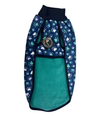 Patagonia Doble Polar Huellitas Azul Talle 2