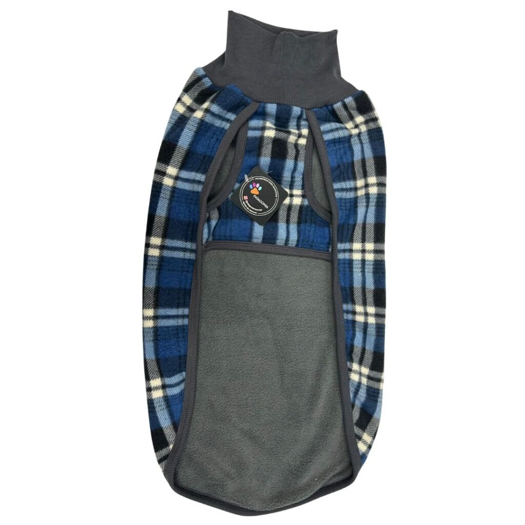 Patagonia Doble Polar Cuadros Azul Talle 6