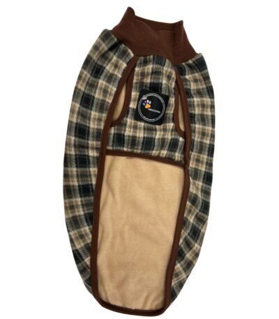 Patagonia Doble Polar Cuadros Marrón Talle 4