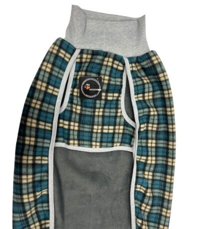 Patagonia Doble Polar Cuadros Verde Talle 10