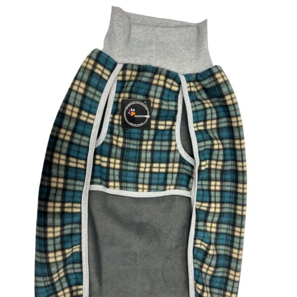 Patagonia Doble Polar Cuadros Verde Talle 10