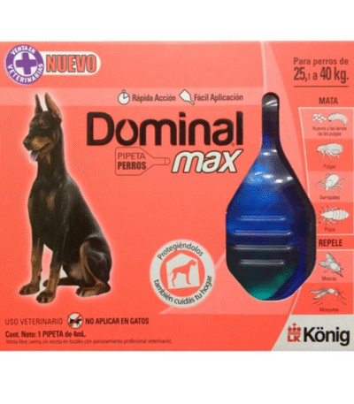 Pipeta Antiparasitaria Para Perros Dominal Max + 25 Kg