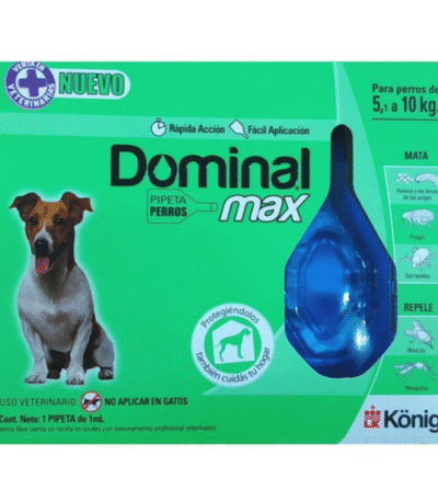 Pipeta Antiparasitaria Para Perros Dominal Max 5 a 10 Kg