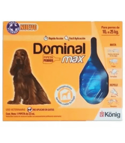 Pipeta Antiparasitaria Para Perros Dominal Max de 10 a 25 Kg