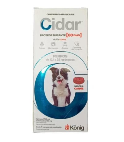 Tableta Anti Pulgas Cidar para Perros de 12-25 kg
