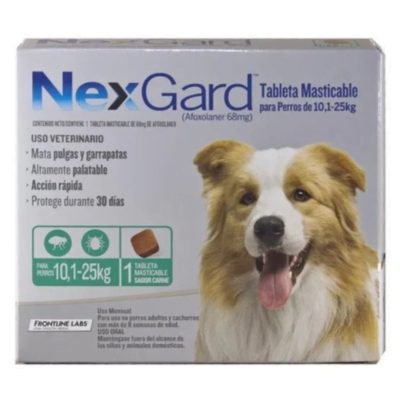 Tableta Antiparasitaria Para Perros Nexgard De 10 a 25 Kg