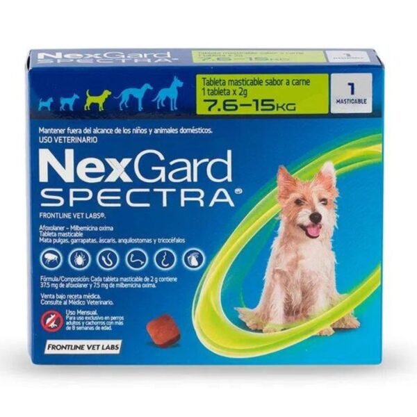Tableta Antiparasitaria Para Perros Nexgard De 7,6 a 15 Kg