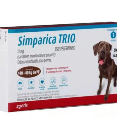 Tableta Antiparasitaria Para Perros Trio De 40 a 60 Kg