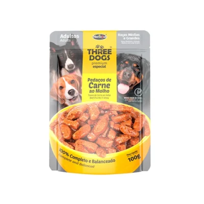 Sobre Three Dogs Adulto Med/Grande Carne 100 Gr