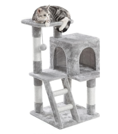 Rascador Para Gato Casa Escalera 40x40x76