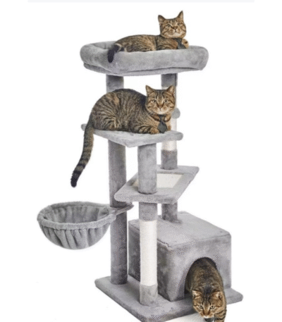 Rascador Para Gatos Casa + 4 Niveles