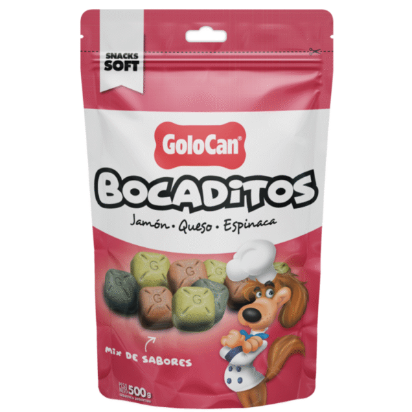 Golocan Bocaditos Jamon Queso y Espinaca 500 Gr