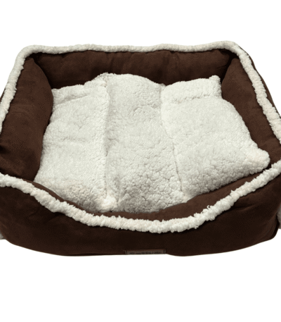 Cuna Corderito Marrón y Blanco Dog Bed
