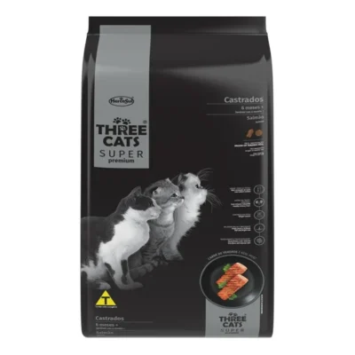 Alimento Para Gatos Three Cats Castrado 10 KG Salmon