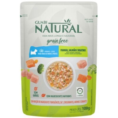 Sobre Guabi Natural Grain Free Perro Pollo, Salmon y Vegetales 100 Gr