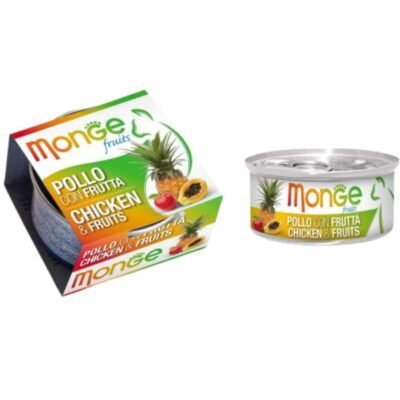 Lata Monge Gato Pollo Con Frutas 80 Gr