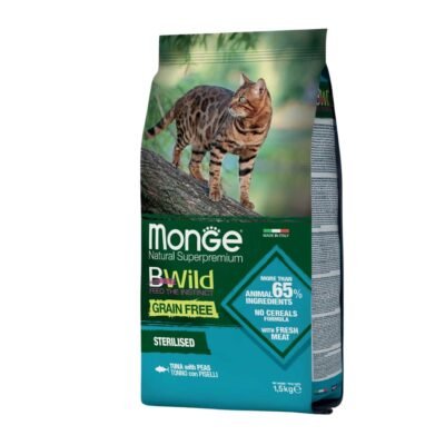 Monge Bwild Gato Castrado Libre De Granos Atún 1,5 Kg