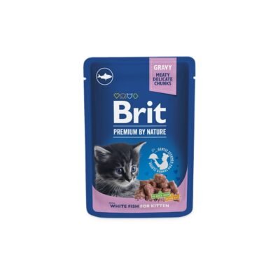 Sobre Brit Kitten Pescado Blanco 100 Gr