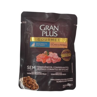 Sobre Gran Plus Gato Castrado Salmon y Pollo 85 Gr