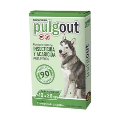 Pulgout comprimidos Duracion 3 Meses de 10-20 kg