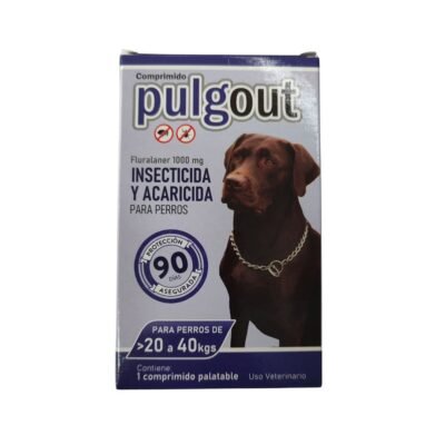 Pulgout comprimidos Duracion 3 Meses de 20-40 kg