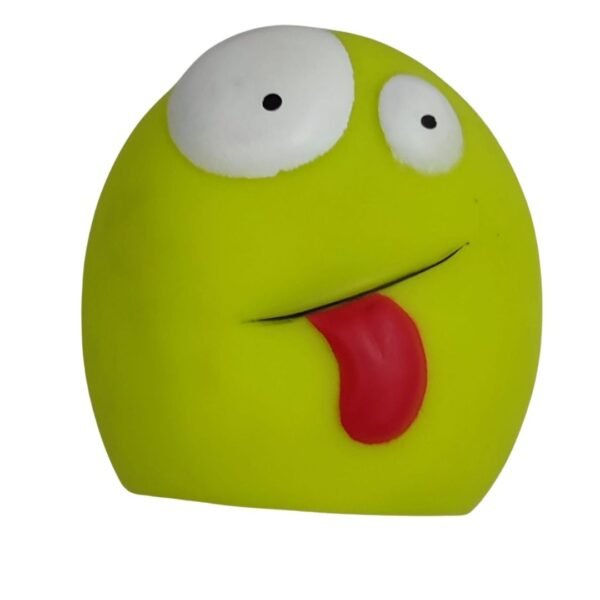 Juguete Monstruito Amarillo De Goma Con Chifle