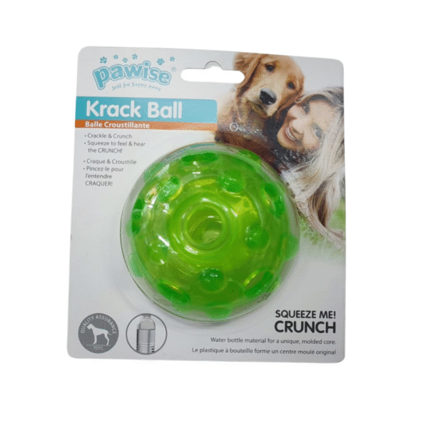 Pelota Para Perros Que Al Morderla Hace Ruido A Botella Color Verde