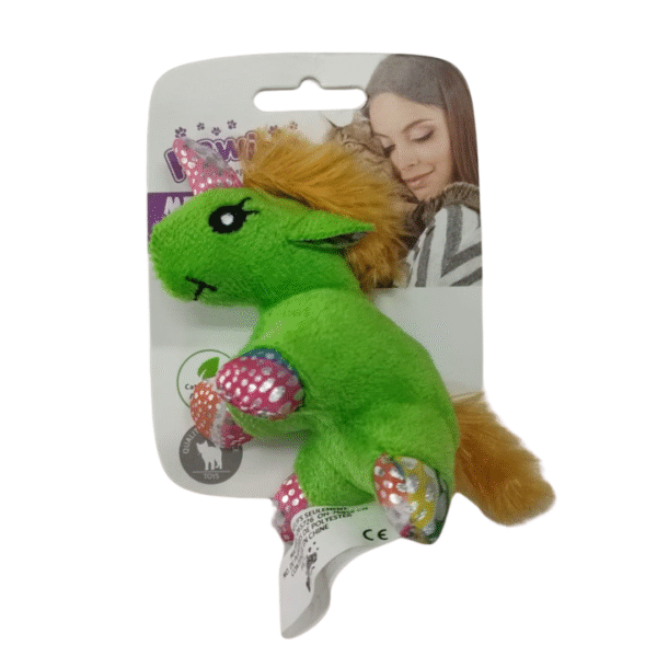 Juguete Para Gatos Unicornio Color Verde
