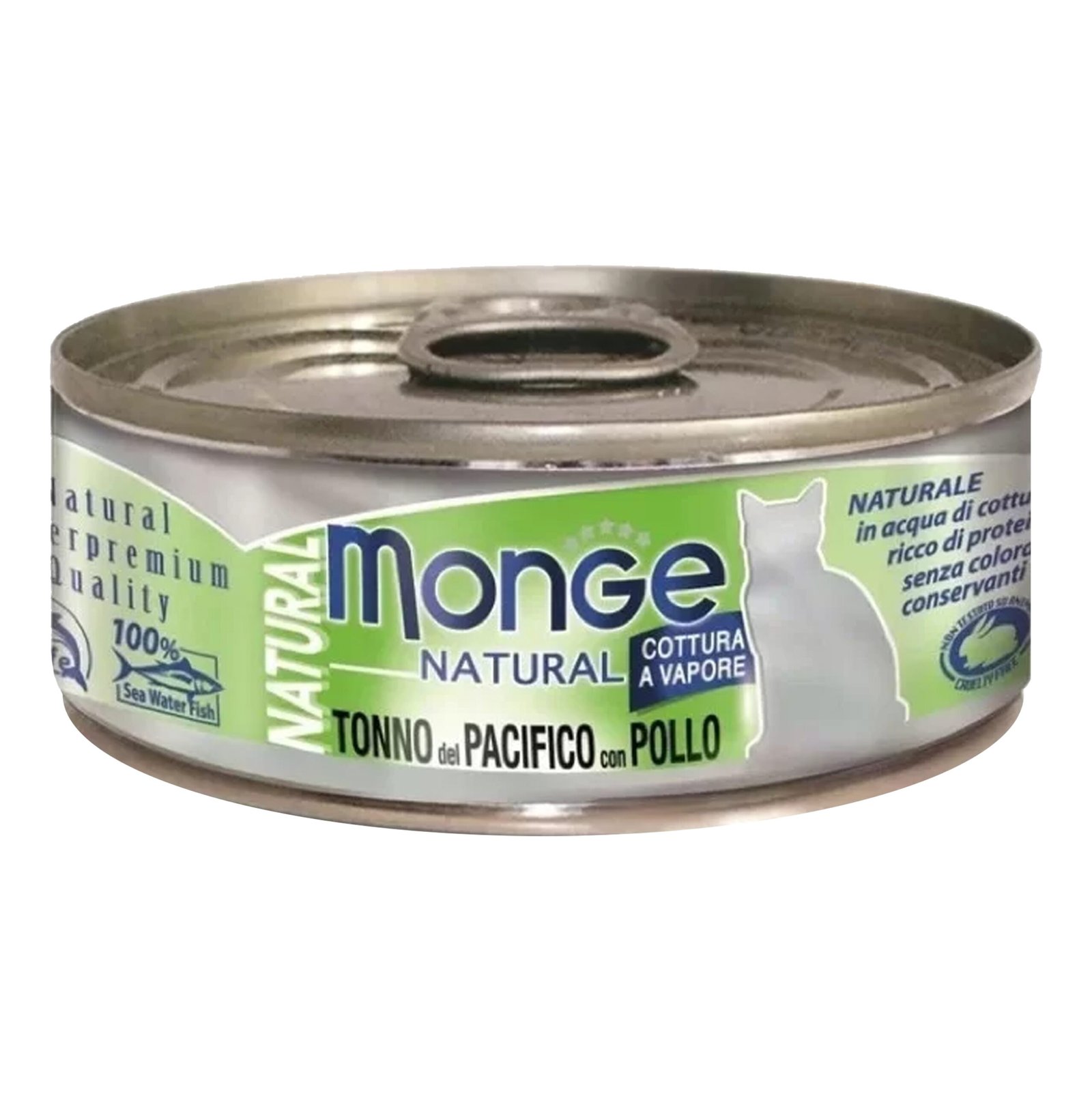 editable_MM Lata Monge Para Gatos Sabor Atun Y Pollo 80 Grs - Imagen 1