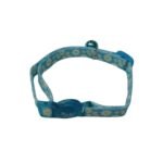 Collar Para Gatos Celeste Con Margaritas 20 a 30 Cm