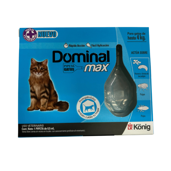 Pipeta Contra Pulgas Dominal Para Gatos Menores A 4 Kg