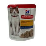 Alimento Humedo Para Gatos De + 7 Años De Hills Sabor Pollo