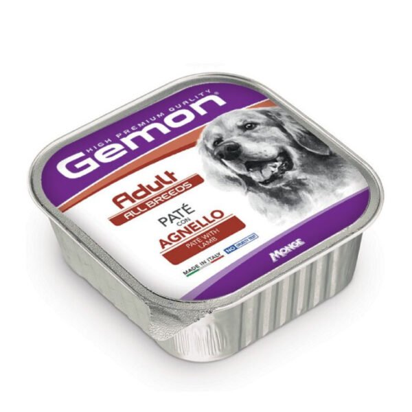 Lata Gemon Para Perro Adulto Cordero 150 Grs