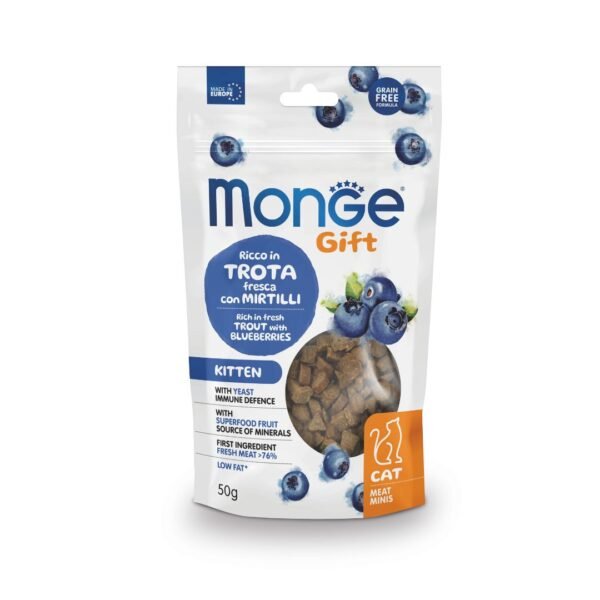 Monge Gift Meat Minis Kitten Trout & Blueberries 50 Grs