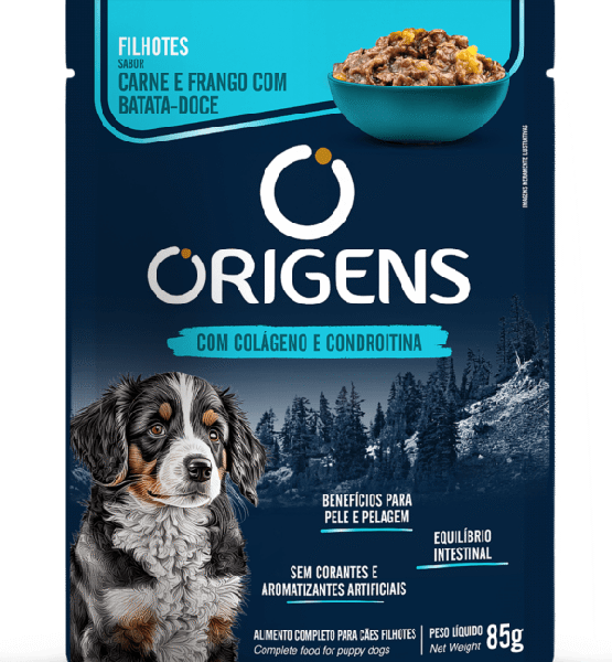 Sobre Origens Para Perros Cachorro Sabor Pollo Y Carne 85 Grs
