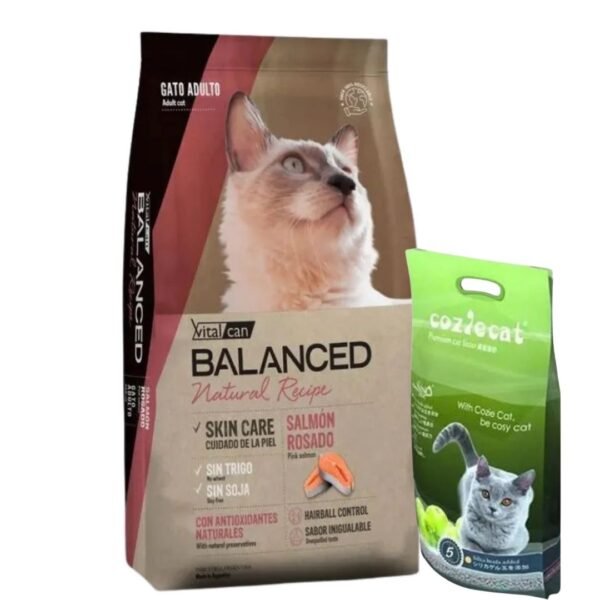 Balanced Gato Sabor Salmon + Arena Manzana 20 Kg
